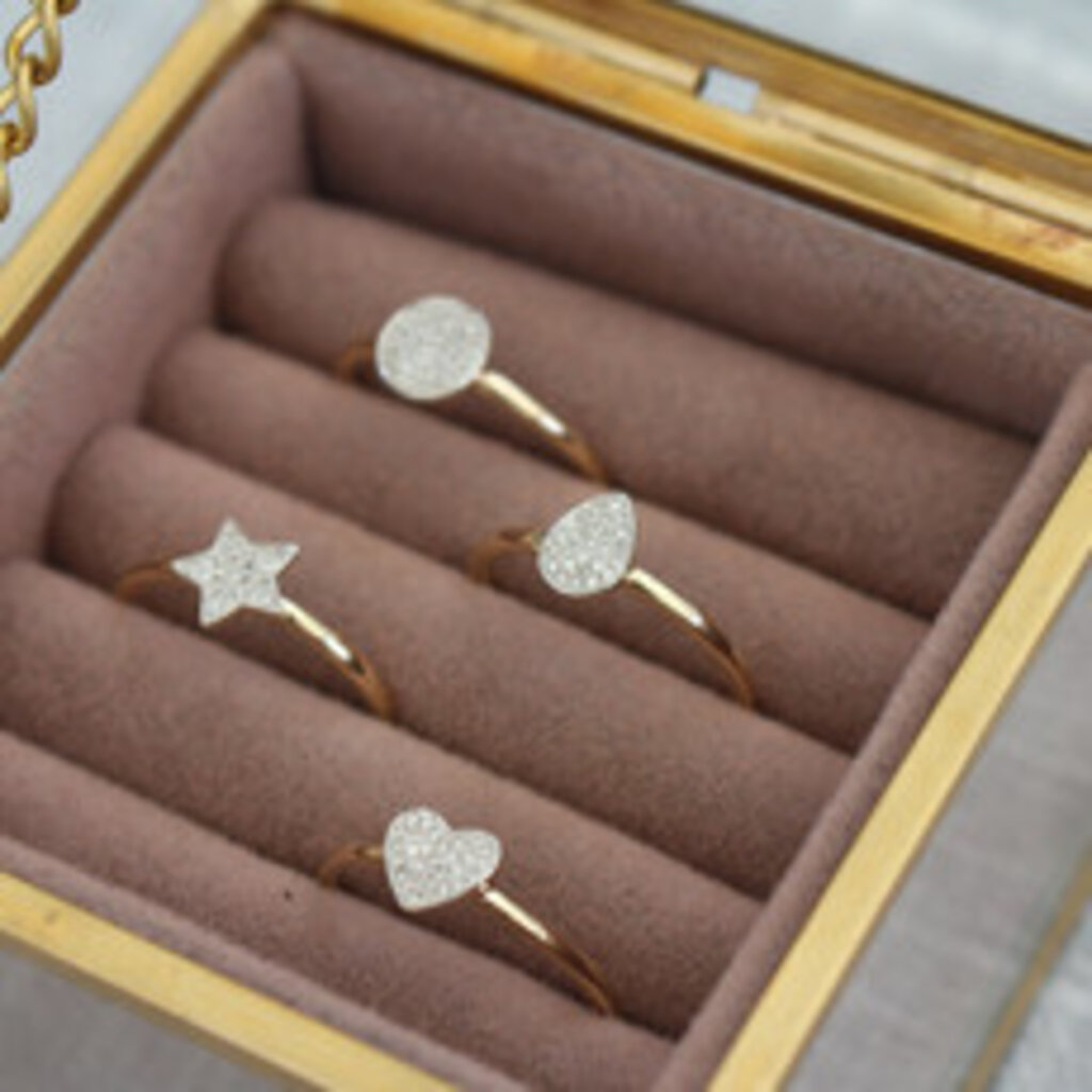 GATSBY  Rose Gold Monique Oval  Diamond Ring