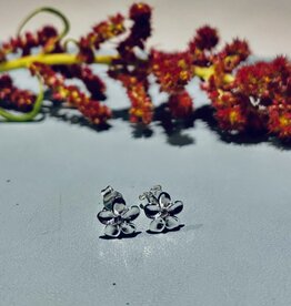 Silver Shimmer Fleur Earrings
