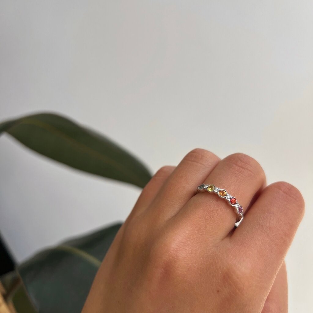 OCEANIA White Gold Sapphire and Diamond Mila Ring