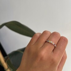 OCEANIA White Gold Sapphire and Diamond Mila Ring