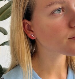 KENSINGTON White Gold Diamond Barre Earrings