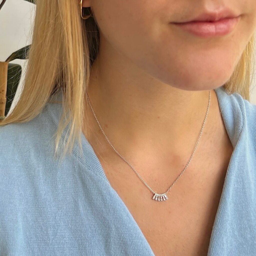 BLOSSOM White Gold Mazarae Diamond Necklace