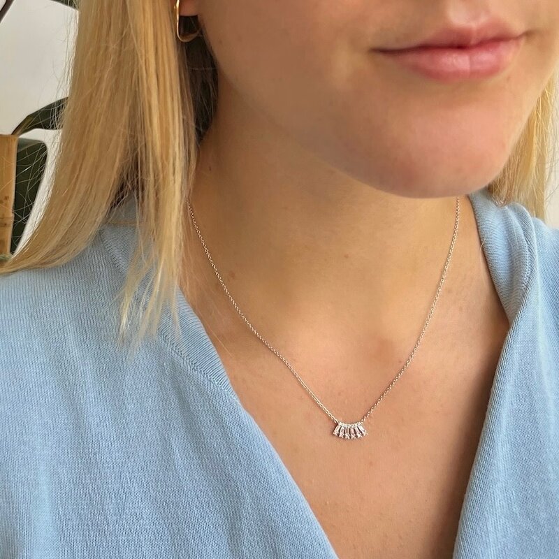 BLOSSOM White Gold Mazarae Diamond Necklace