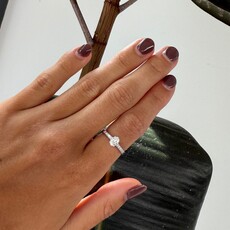 BLOSSOM Platinum Oval Cut Diamond Ring