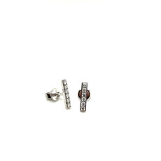 KENSINGTON White Gold Diamond Barre Earrings