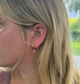 Gold Evelyn Disc Hoop Earrings
