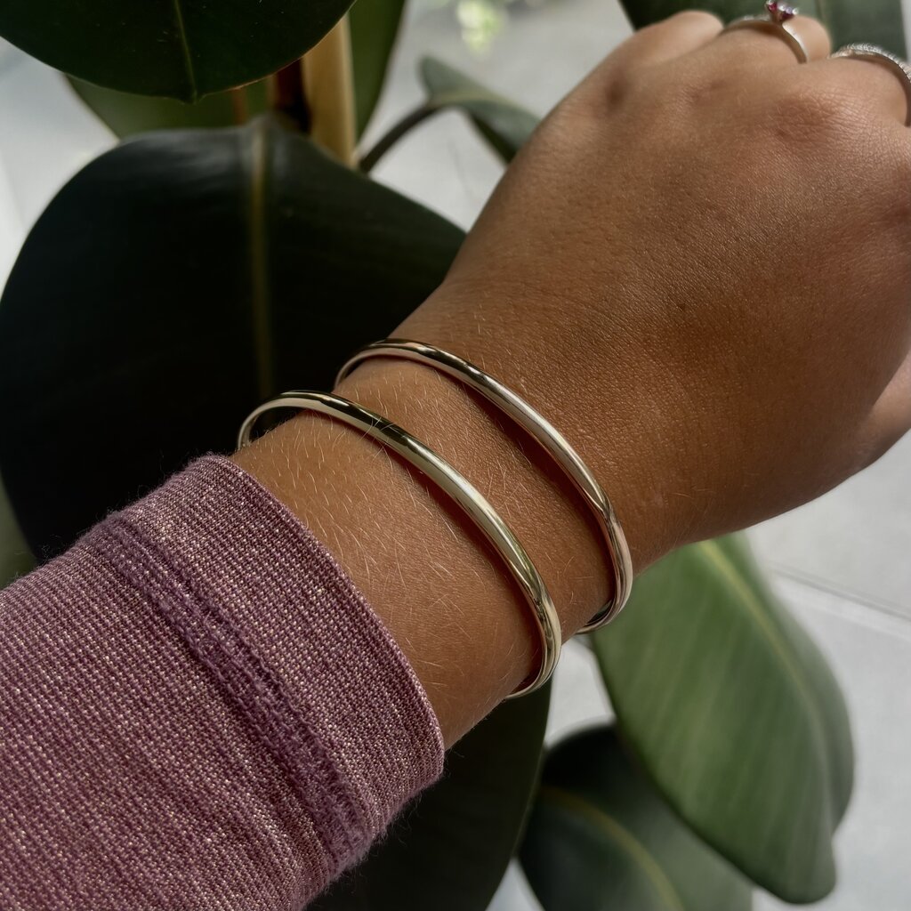 KENSINGTON Rose Gold Elipse Bangle