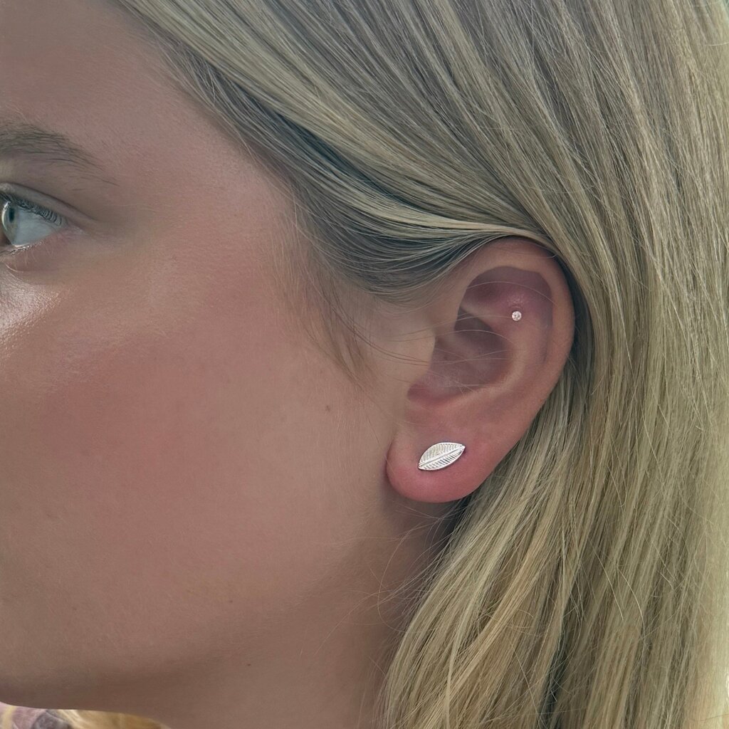 Silver Limone Leaf Earrings