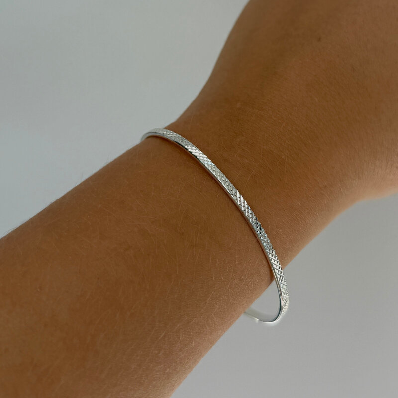 Silver Jemima Shimmer Bangle