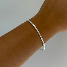 Silver Jemima Floral Bangle
