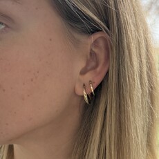 BLOSSOM Gold Flo Hoop Earrings