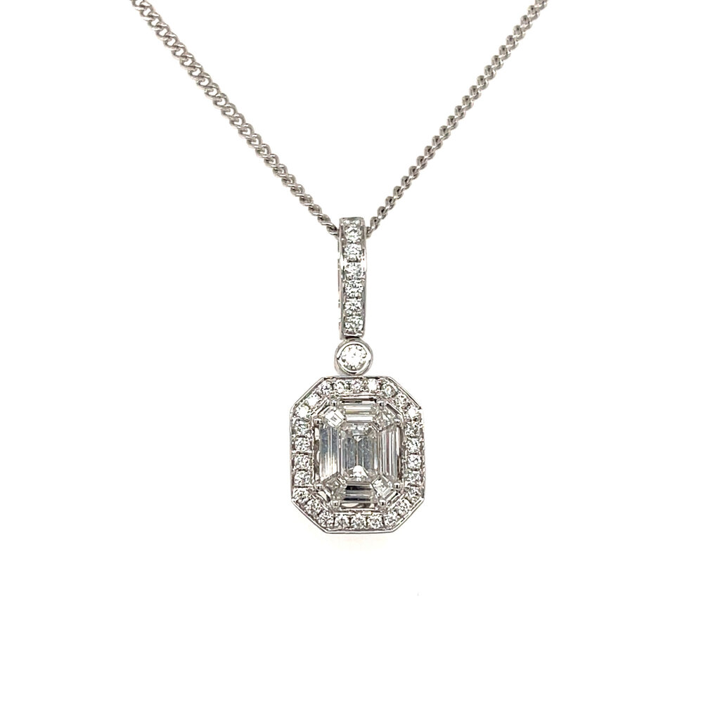 GATSBY White Gold Diamond Eveline Necklace
