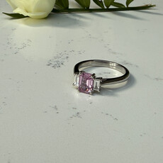 Platinum Pink Sapphire and Diamond Erinnia Ring