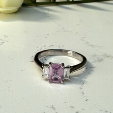 Platinum Pink Sapphire and Diamond Erinnia Ring