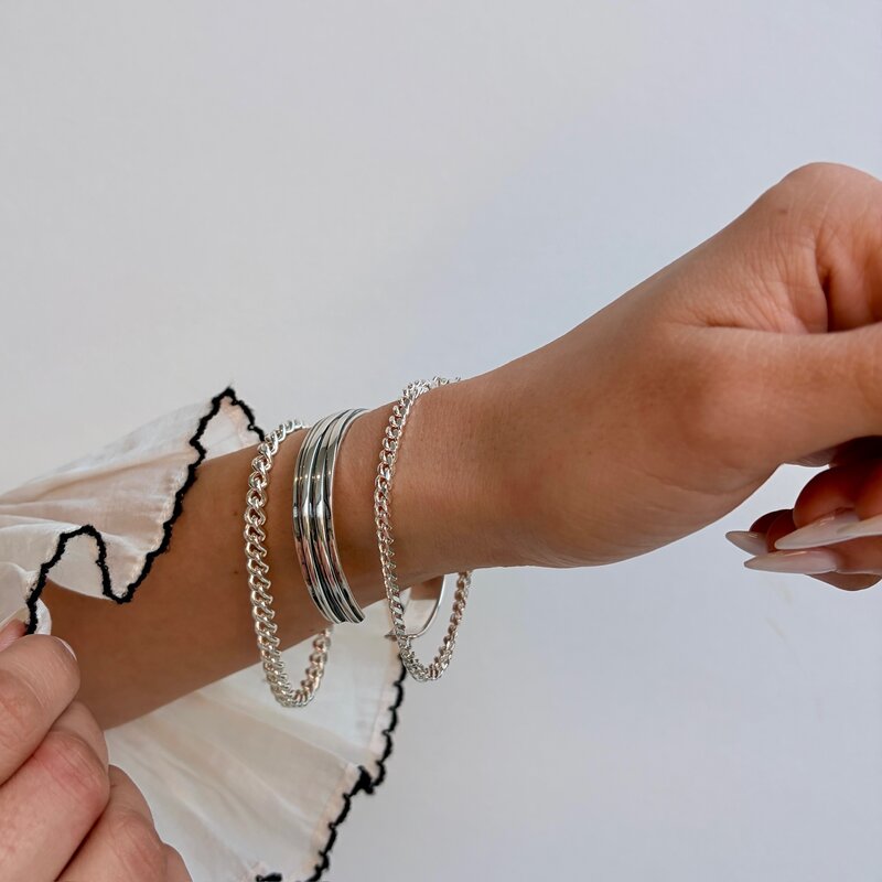 METRO Silver Tidal Cuff