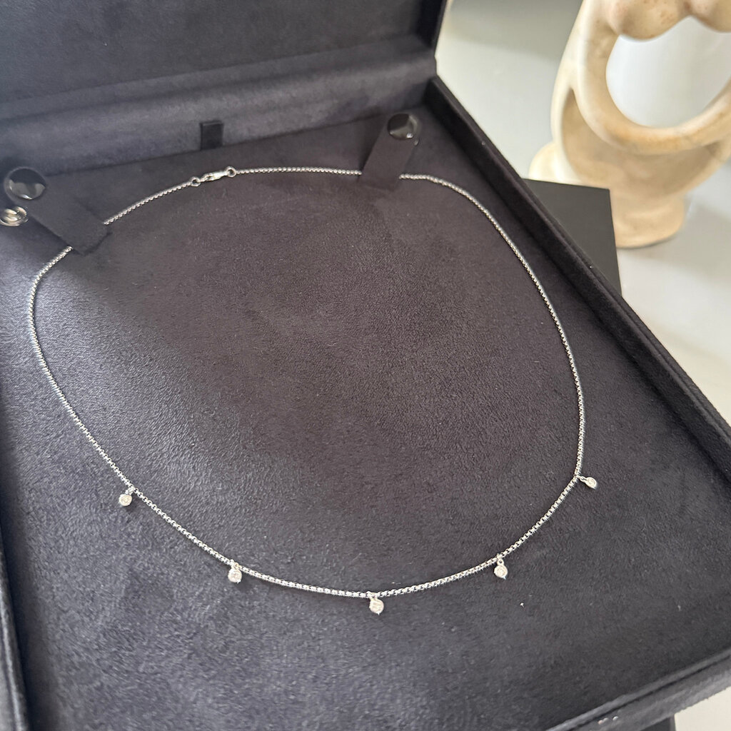 OCEANIA White Gold Tears of the Sea Necklace