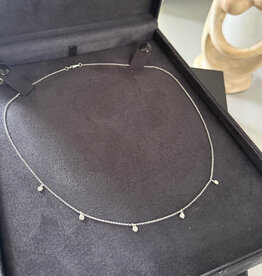 OCEANIA White Gold Tears of the Sea Necklace