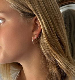 Gold Willow Hoop Earrings