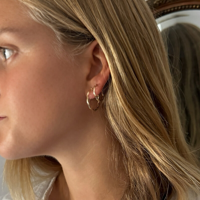 Gold Willow Hoop Earrings