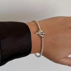 Silver Hollie T Bar Bracelet
