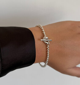 Silver Hollie T Bar Bracelet