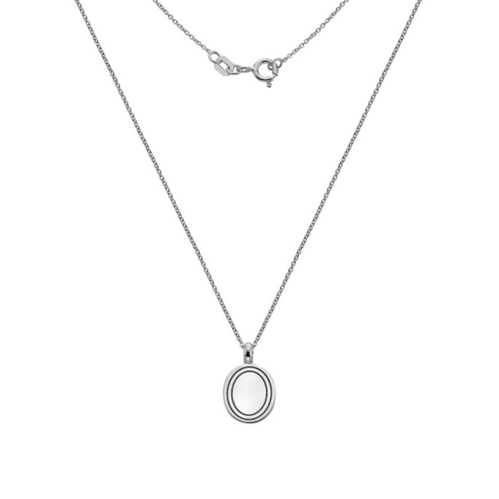 Silver Monroe Oval Necklace