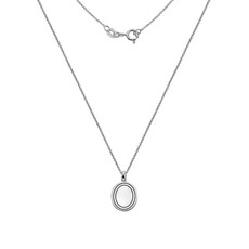 Silver Monroe Oval Necklace