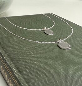 Silver Monroe Oval Necklace