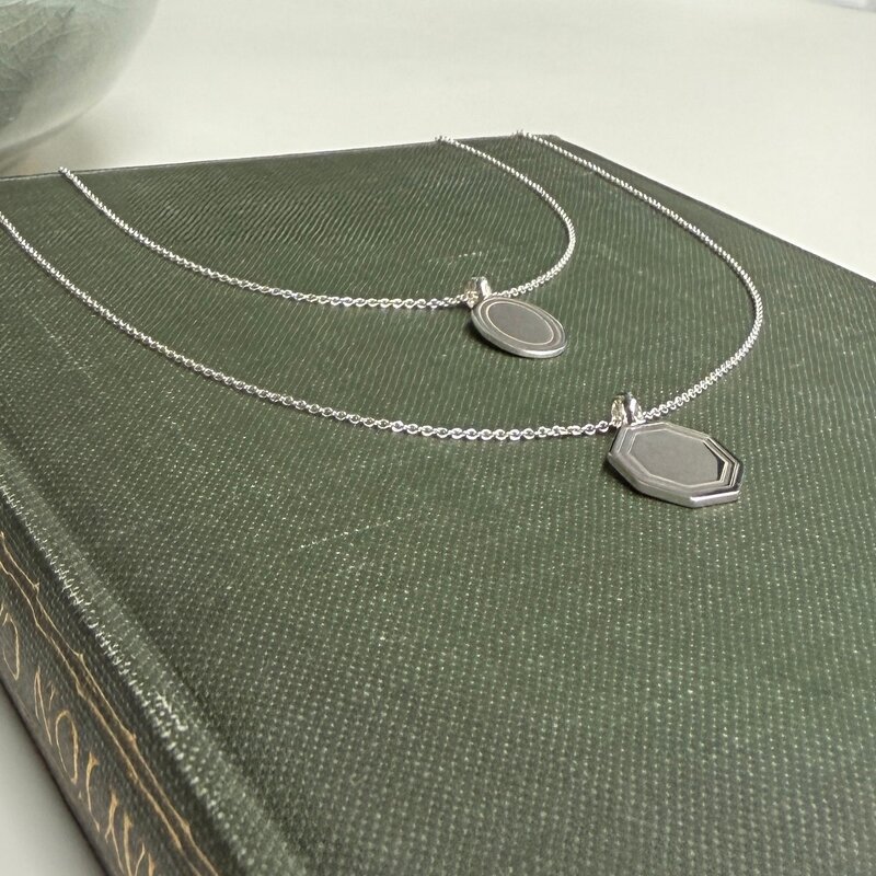 Silver Monroe Oval Necklace