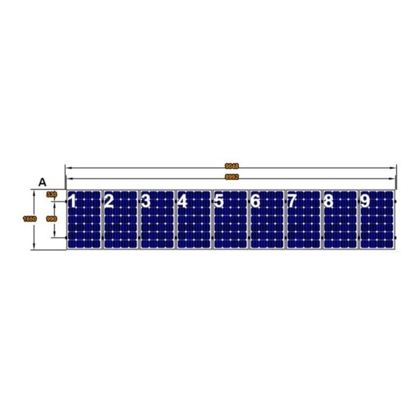 Complete Montageset 9 Panelen Portrait op Staaldak