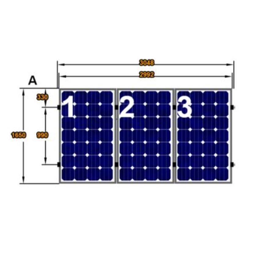 Complete Montageset 3 Panelen Portrait op Staaldak