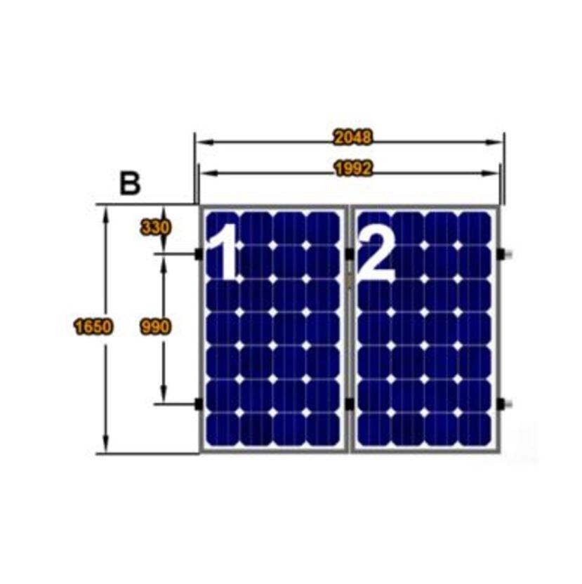 Complete Montageset 2 Panelen Portrait op Staaldak