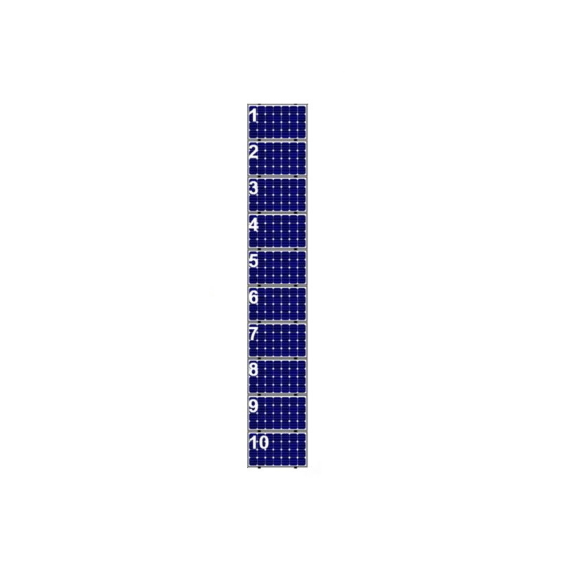 10 Panelen Landscape op Verticale 0-114 Windzone III