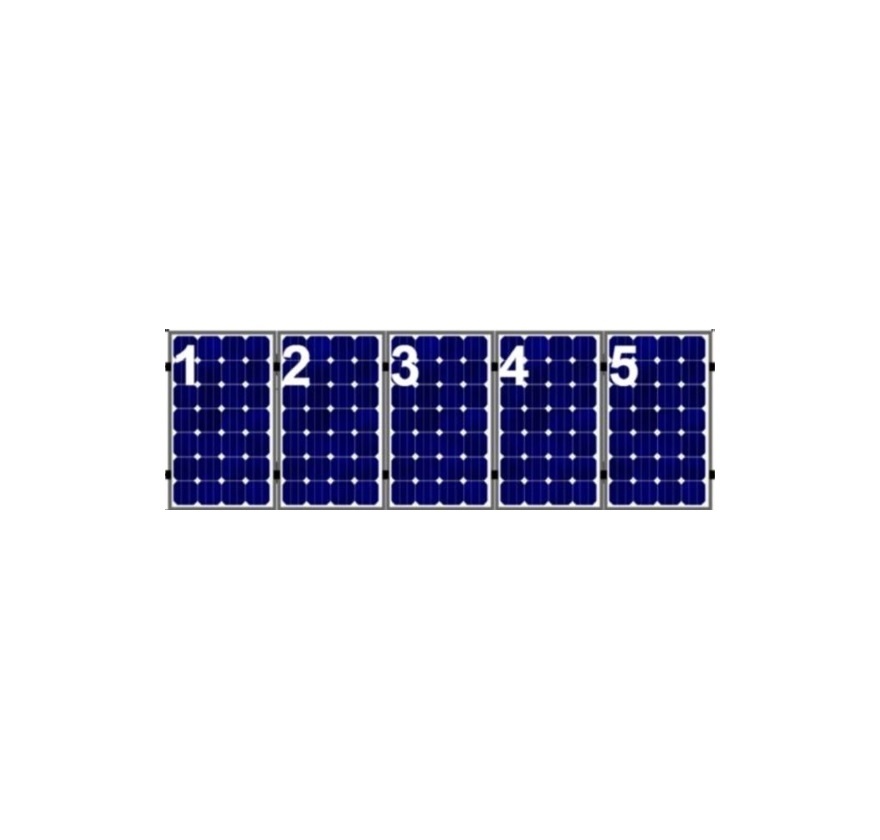 5 Panelen Portrait op Horizontale 0-114 Windzone 0