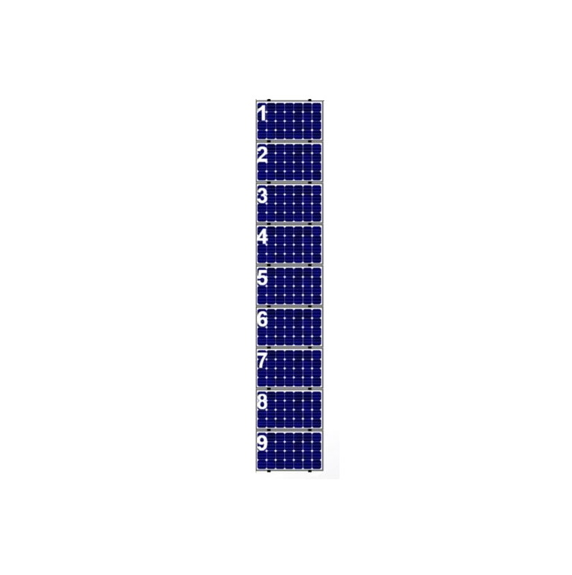 9 Panelen Landscape op Verticale 0-114 Windzone I