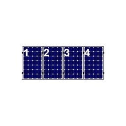 4 Panelen Portrait op Horizontale 0-114 Windzone 0
