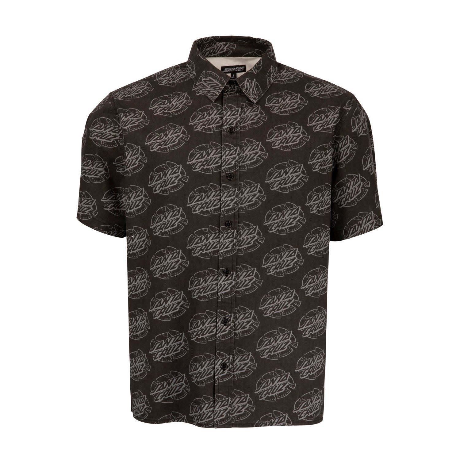 BROKEN DOT S/S SHIRT BLACK - SK11 SKATESHOP