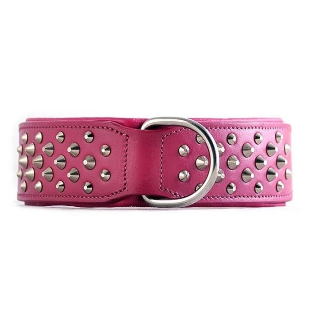 Rogue Royalty Rogue Royalty lederen halsband Ruffneck Fuscia Pink