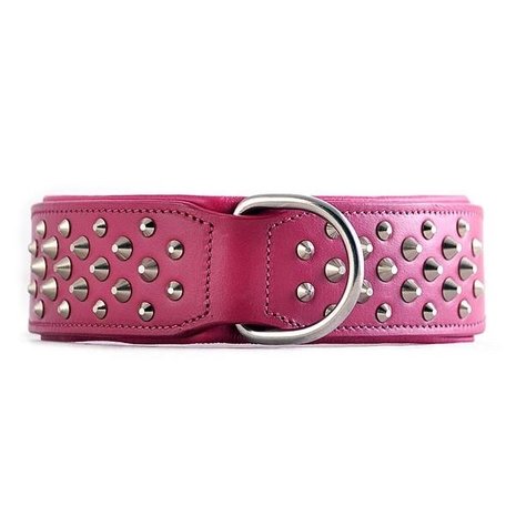 Rogue Royalty Rogue Royalty lederen halsband Ruffneck Fuscia Pink