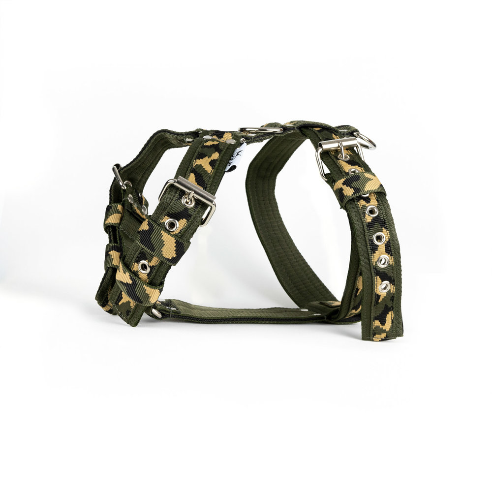 MAG MAG hondentuig Camouflage met groen MAG MAG hondentuig Camouflage met groen