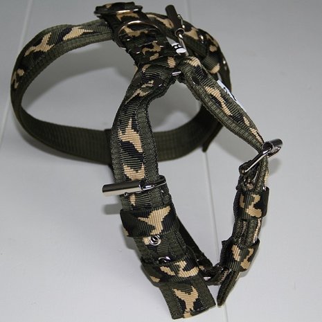 MAG MAG hondentuig Camouflage met groen MAG MAG hondentuig Camouflage met groen