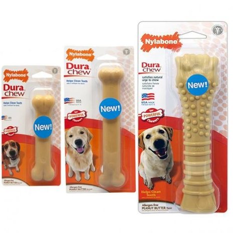 Nylabone Nylabone Power chew Pindakaas 100 % Hypoallergeen Nylabone Nylabone Power chew Pindakaas 100 % Hypoallergeen