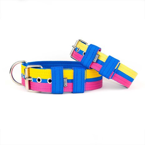 Gallus Gallus halsband Blue/Pink/Yellow Gallus Gallus halsband Blue/Pink/Yellow