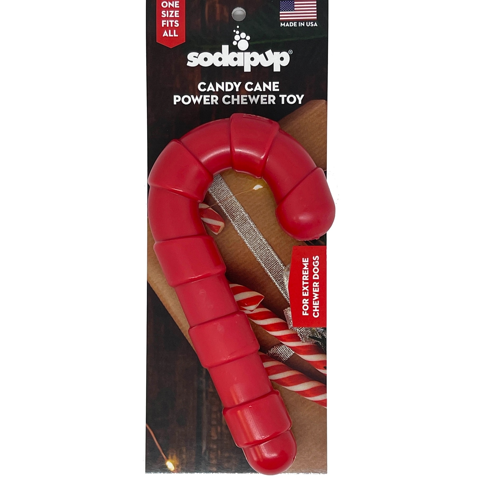 Sodapup Sodapup Candy Cane Durable Nylon Chew Toy