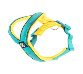BullyBillows Bullybillows Slip on harness Turquoise & Yellow BullyBillows Bullybillows Slip on harness Turquoise & Yellow