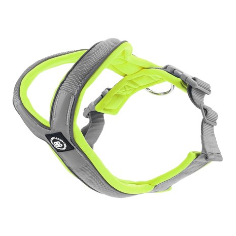BullyBillows Bullybillows Slip on harness Metal Grey & Neon BullyBillows Bullybillows Slip on harness Metal Grey & Neon