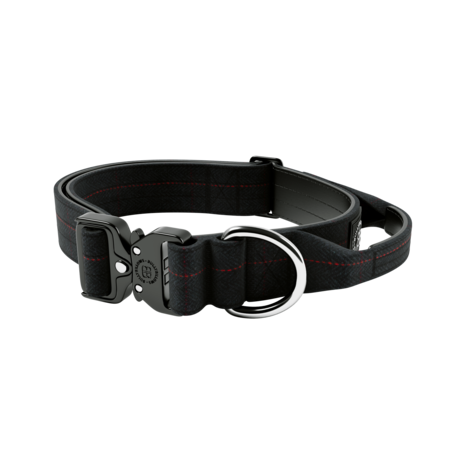 BullyBillows BullyBillows 4CM Combat Halsband with handle Tweed Collectie