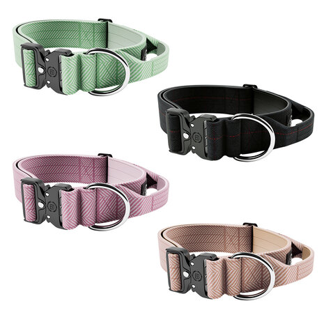 BullyBillows BullyBillows 5CM Combat Halsband with handle Tweed Collectie