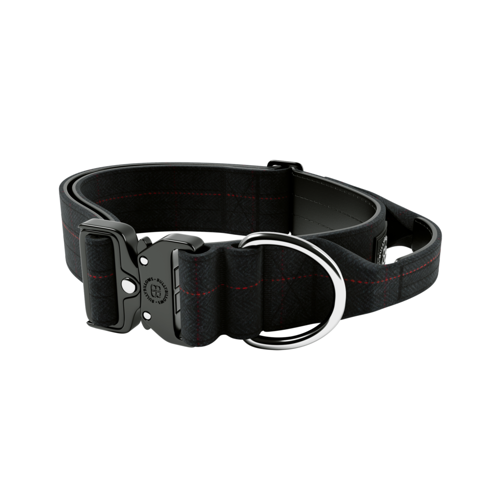 BullyBillows BullyBillows 5CM Combat Halsband with handle Tweed Collectie