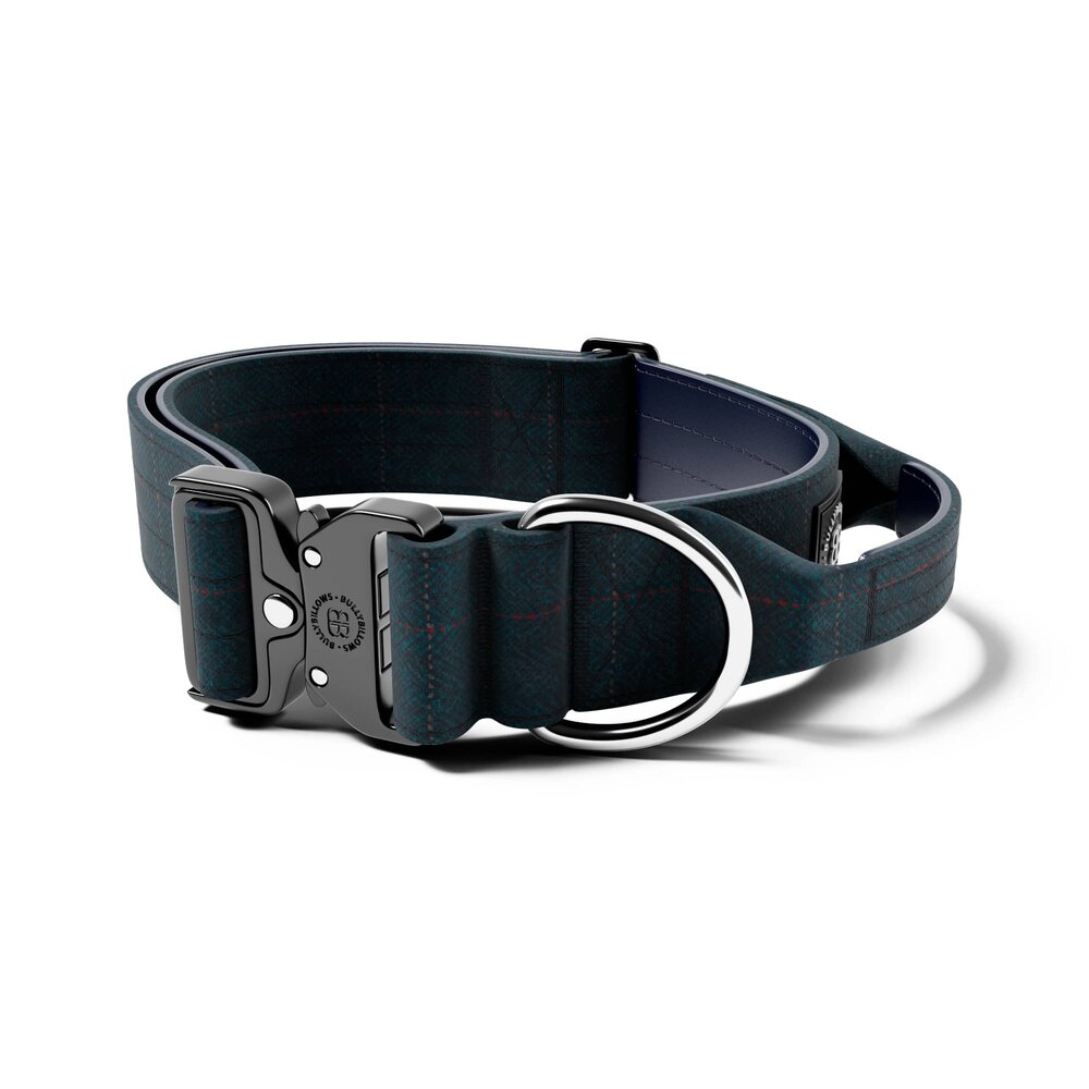 BullyBillows BullyBillows 5CM Combat Halsband with handle Tweed Collectie